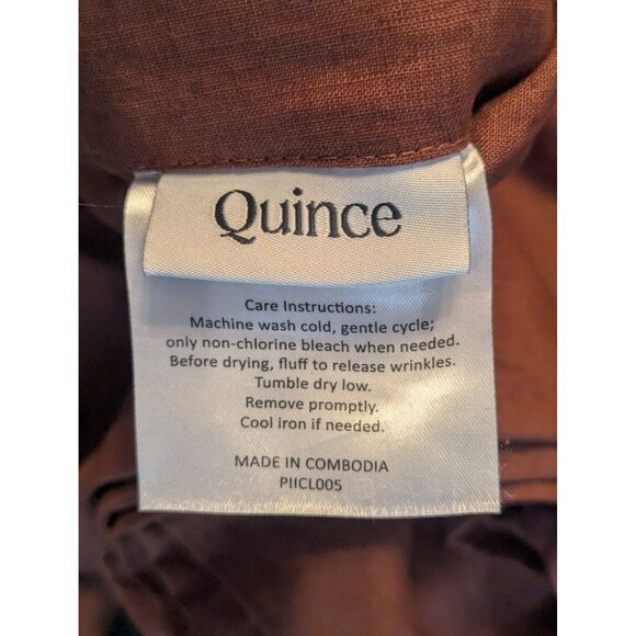 Quince 100% European Linen Duvet Cover 3PC Set Color Bordeaux King/Cal King-NEW - Picture 4 of 7